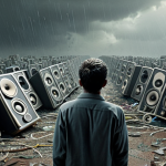 **Prompt 1 (Jargon Breakdown):**
    A central figure, a speaker, surrounded by a chaotic, illegible storm of complex technical jargon and abstract symbols, creating a visible barrier. The audience in front of them appears bewildered, disengaged, and frustrated, showing signs of misunderstanding and emotional disconnection. The scene conveys a strong sense of communication breakdown, lost trust, and missed opportunities. Muted and heavy color palette, high detail. --ar 16:9 --v